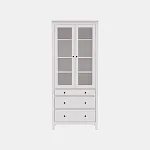 САГА шкаф с витриной 90 МОРУ белый | изображение 6