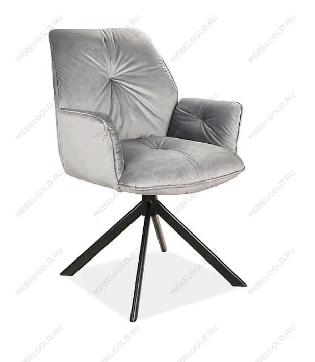 Стул кухонный Signal BOOGIE II Velvet Bluvel 14 (серый/черный мат)