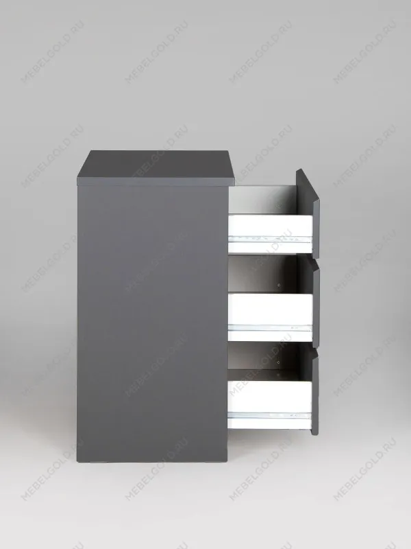 Комод Кастор, 3 ящика, 65х40х71 см, серый | изображение 17