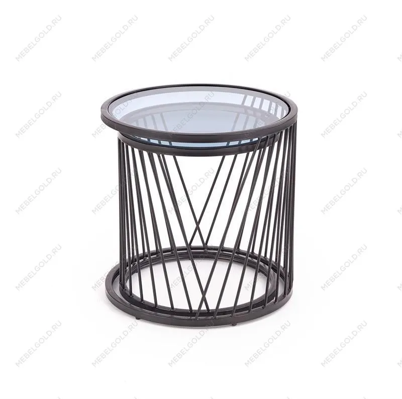 Комплект Halmar ANTILLA, 2 стола журнальных (дымчатый/черный) | изображение 6