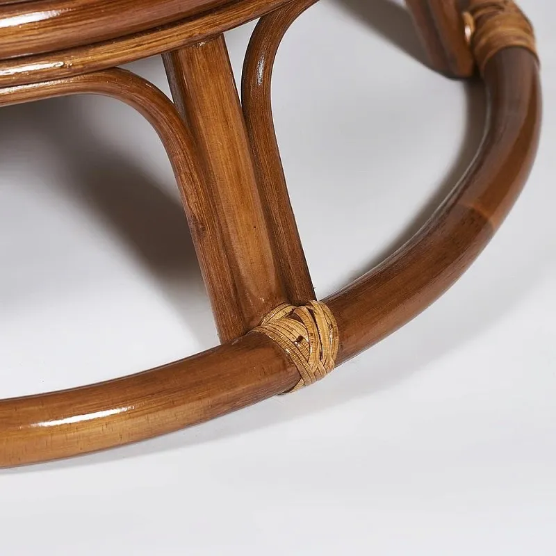 Кресло-качалка Papasan с подушкой Орех, ткань, оранжевый | изображение 2