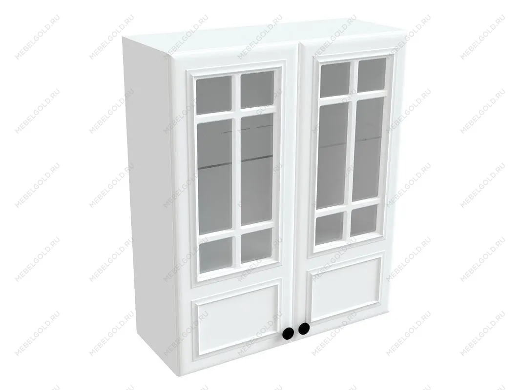 Шкаф со стеклом ШСТ-80, Бьянка (800*320*960) Белый, 21133