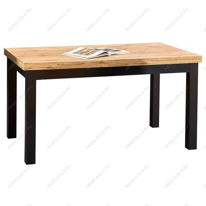 Стол обеденный Halmar TIAGO 140 раскладной (дуб крафт/черный)