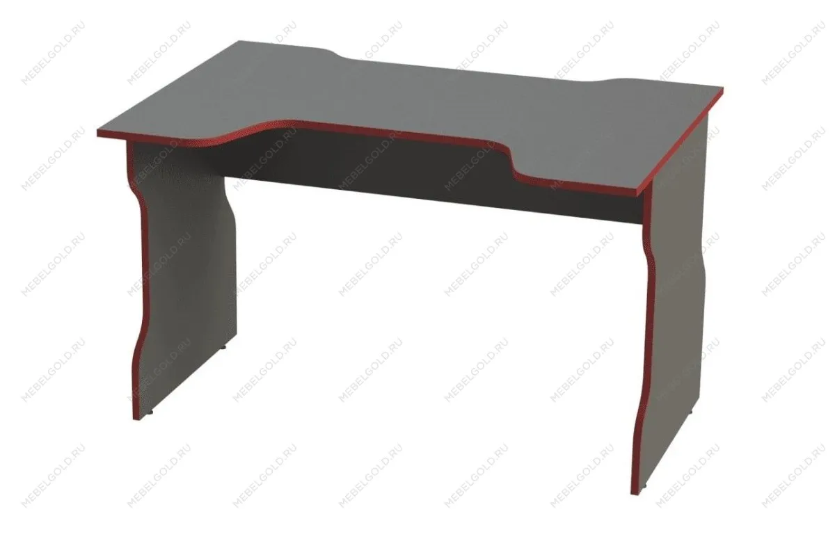 Стол компьютерный Вардиг, 120х75х82 см, антрацит/красный