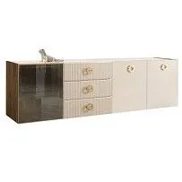 Комод 2.1м Bogemia Woodline Fly Fi (Слоновая кость) (Lakobel/Золото) БМКМ-5[4]