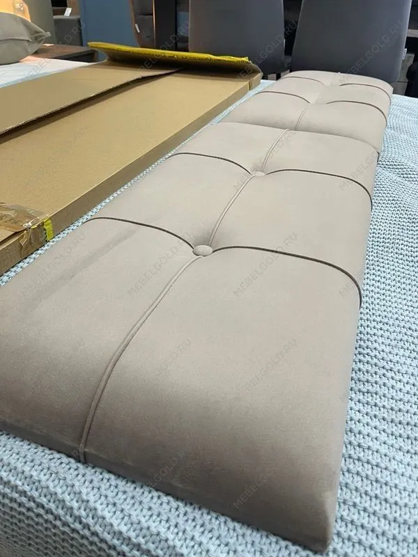 Мягкая вставка изголовья кровати Люкс 1800 светлая, Денвер (1760*365*60) Серый, 924156 | изображение 3