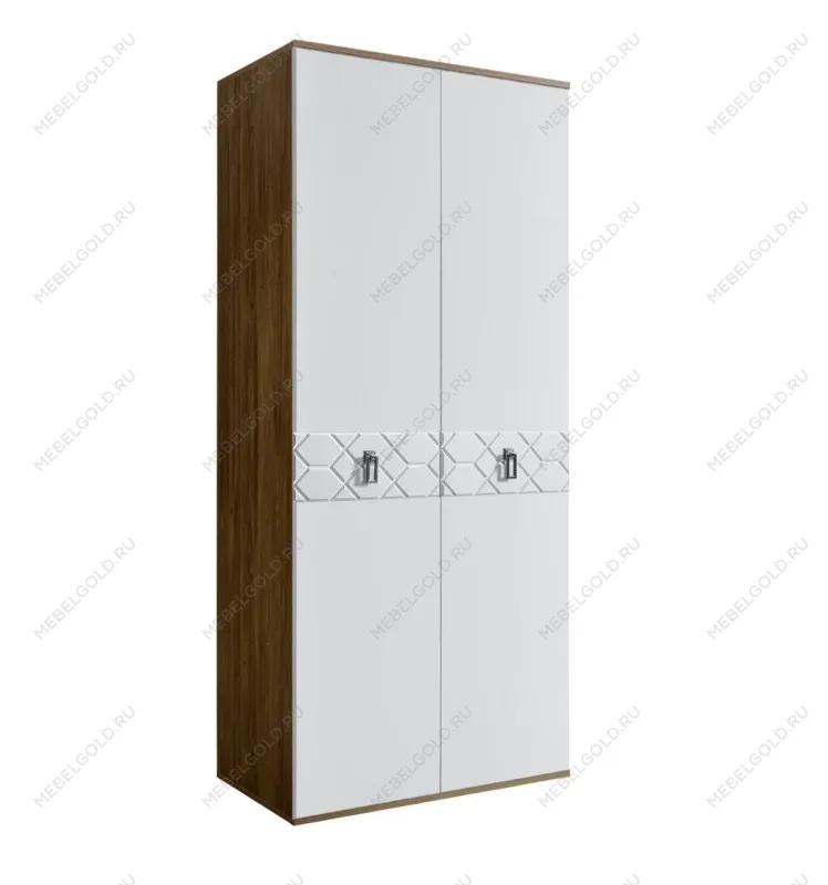 Шкаф 2-х дверный Bogemia Woodline Fa (Белый/Хром) БМШ2/2