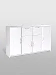 Тумба Сириус, 4 двери и 2 ящика, 156х41х95 см, белая | изображение 7