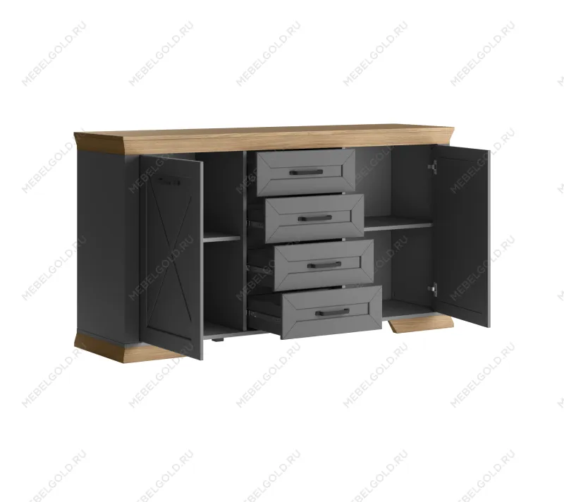 Тумба-комод Марсель KOM2D4S дымчатый алмаз | изображение 2