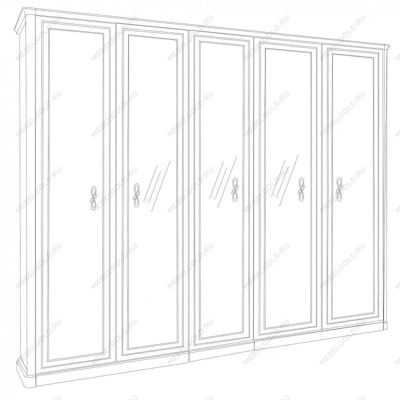 Спальня Натали 5-ств белый глянец | изображение 9