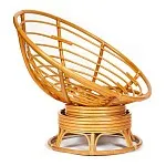 Кресло-качалка Papasan с подушкой Светлый мед, ткань, оранжевый | изображение 1