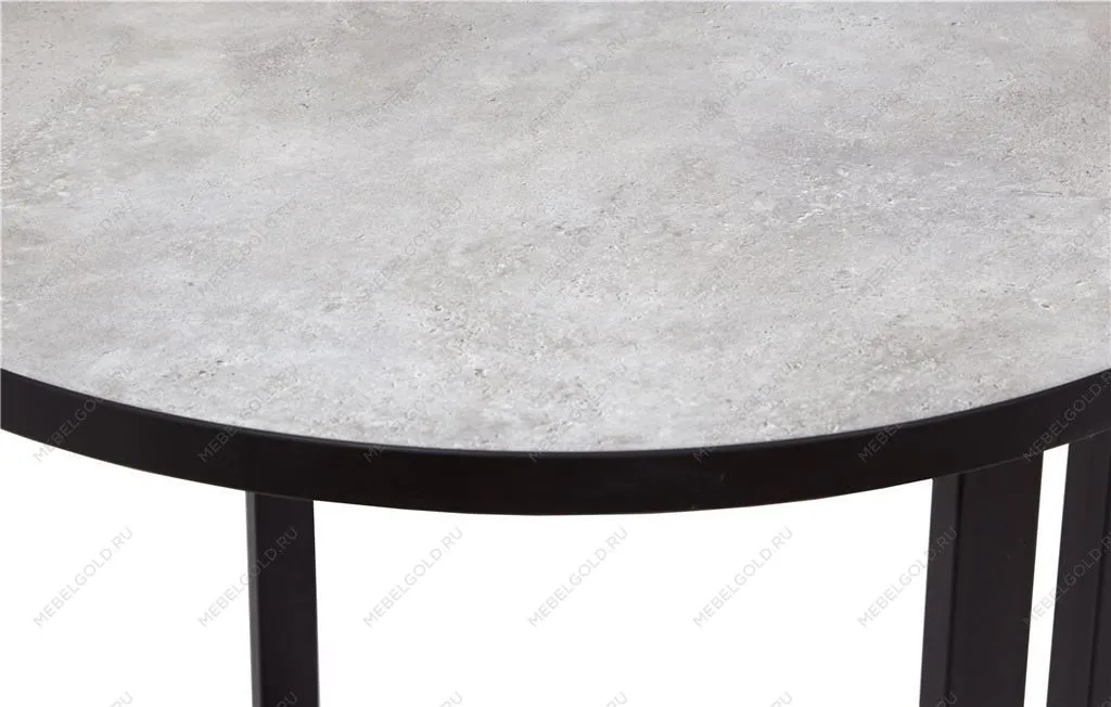 Стол круглый Лофт Зиг-Заг (ЛДСП 32 мм /Мрамор сетте 1468/ кромка чёрная) | изображение 3
