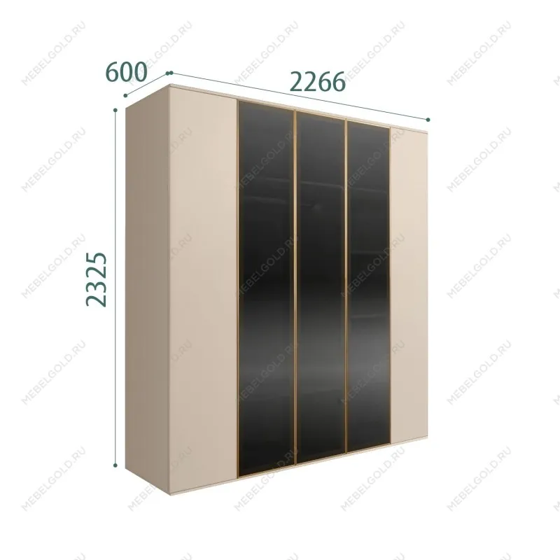 Шкаф 5-ти дв. Bogemia Air (Ваниль/Золото) БМШ2/5(3)
