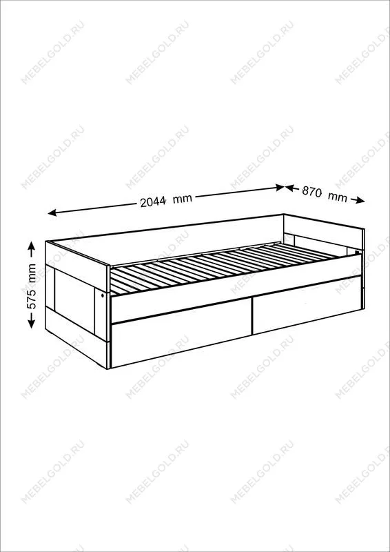 БРИМНЭС / СИРИУС Кровать двуспальная раздвижная ИКЕА / IKEA шириной 80(160) см, белый - Выставка Балашиха | изображение 3