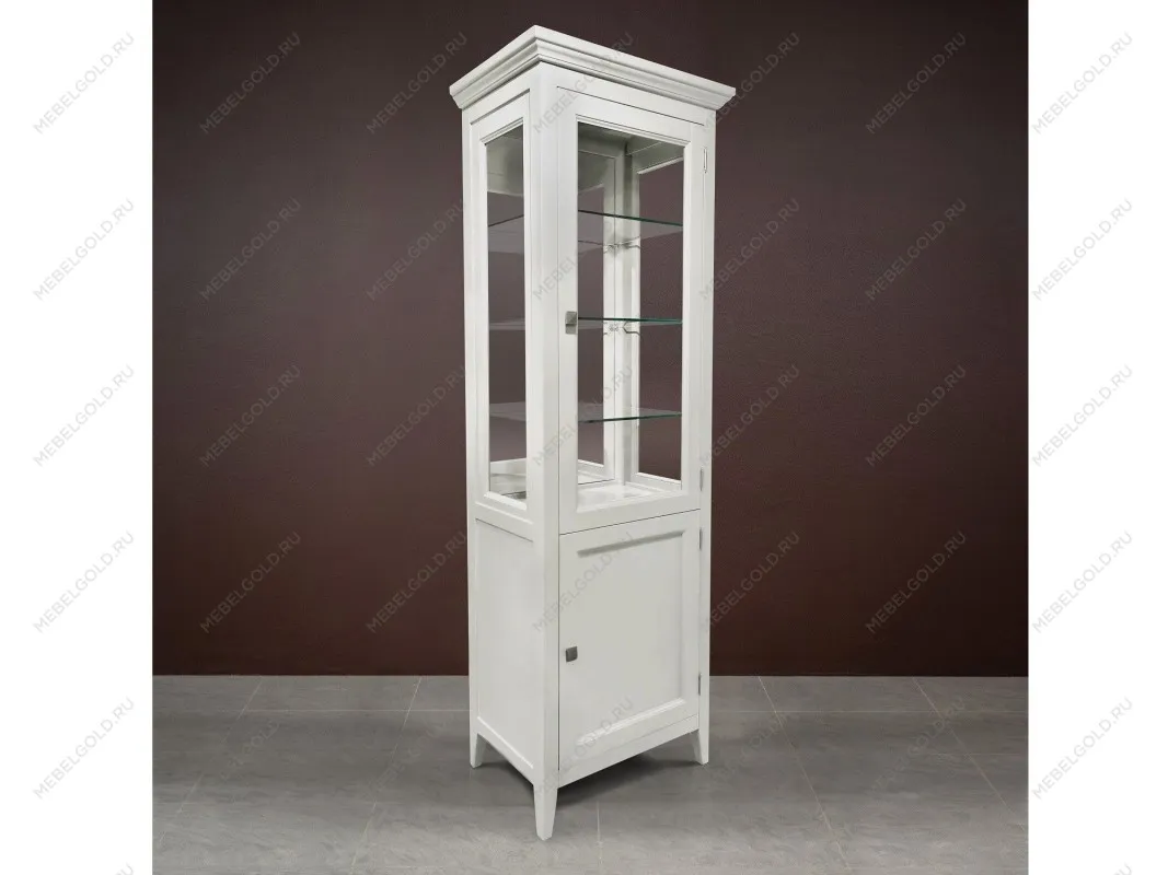 Витрина 1 дверная правая с зеркалом Manhattan (Молочный) | изображение 3