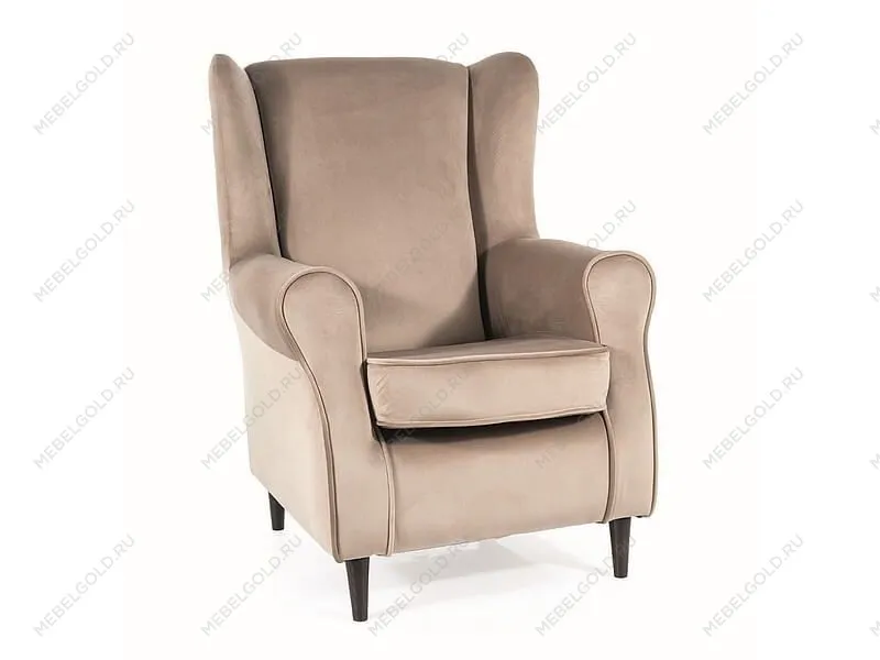Кресло Signal BARON VELVET (темно-бежевый/венге)