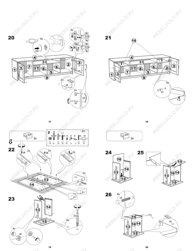 Тумба для ТВ Сириус, 2 двери и 2 ящика, 156х41х47 см, дуб сонома | изображение 19