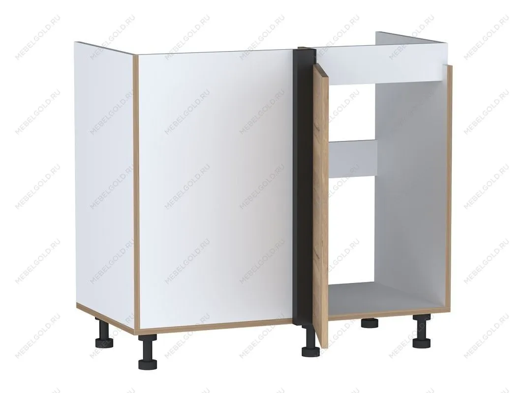 Стол под мойку угловой СМУ-100 правый, Сити (900*470*820) Дуб Галифакс натуральный, 20811 | изображение 1