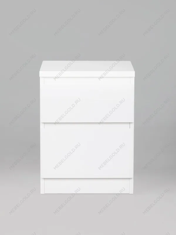 Тумба прикроватная Кастор, 2 ящика, 40х37х49 см, белая | изображение 3