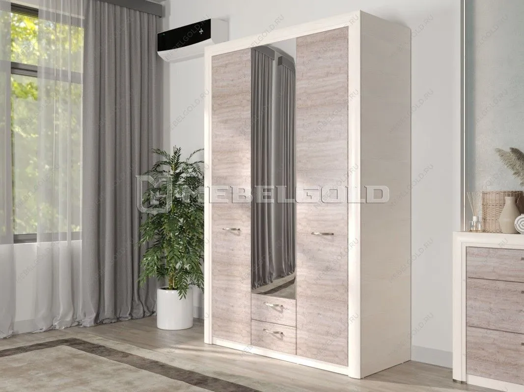 Шкаф 3-створчатый Оливия 3D2S | изображение 1