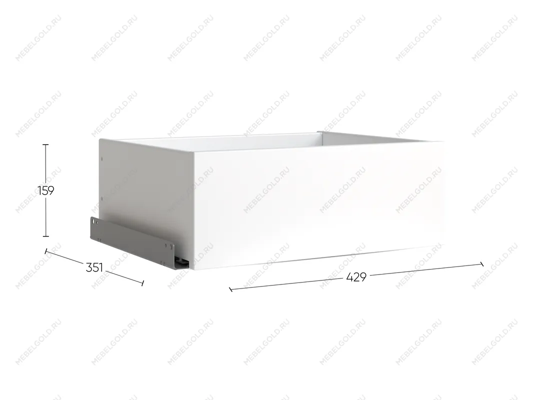 Ящик выдвижной к шкафу МАКС, 43х36х16 см, серый