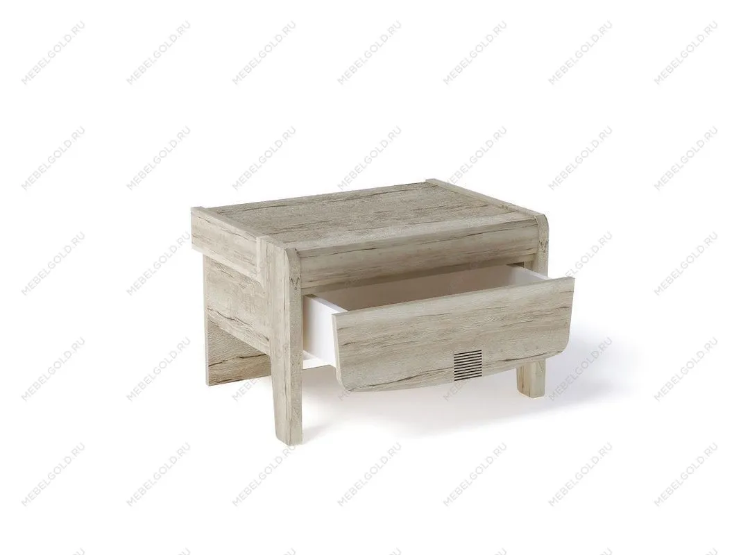 Тумба прикроватная, Мале (544*400*355) Дуб галифакс белый, 11209