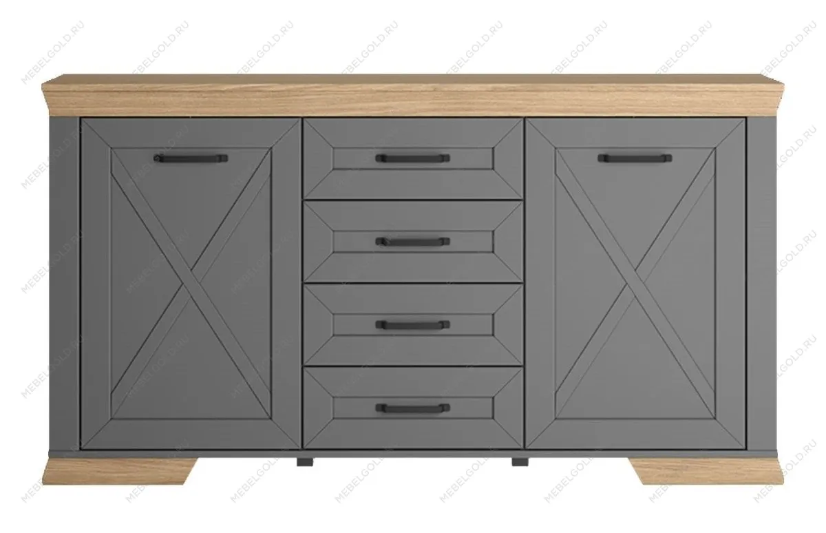 Тумба-комод Марсель KOM2D4S дымчатый алмаз