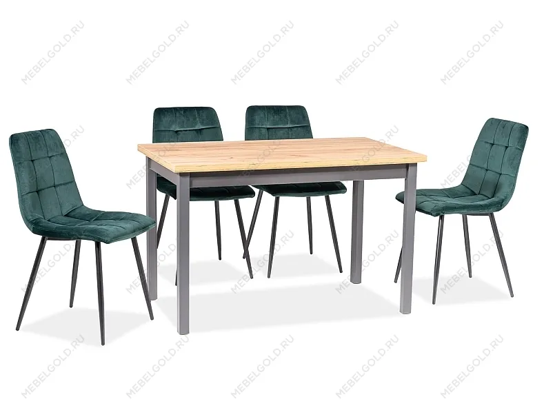 Стул кухонный SIGNAL MILA VELVET (темно-синий/черный мат) | изображение 6