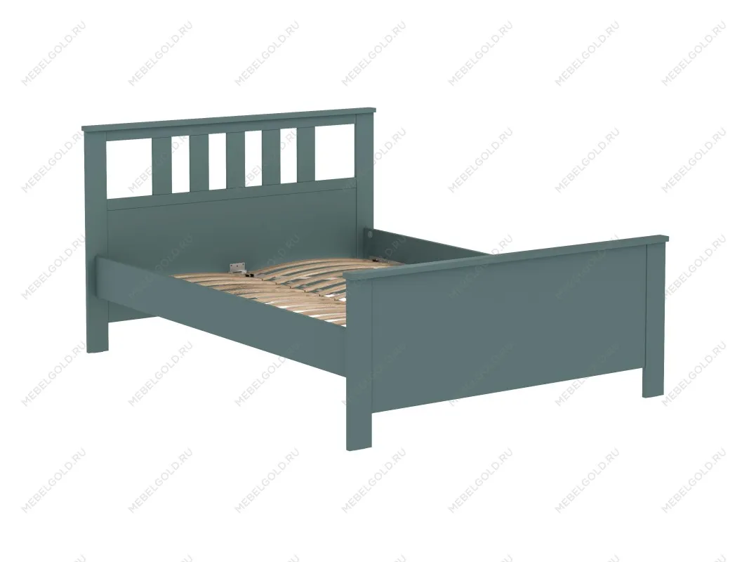 Кровать двуспальная Сага, 140х200 см, темно-бирюзовая | изображение 12