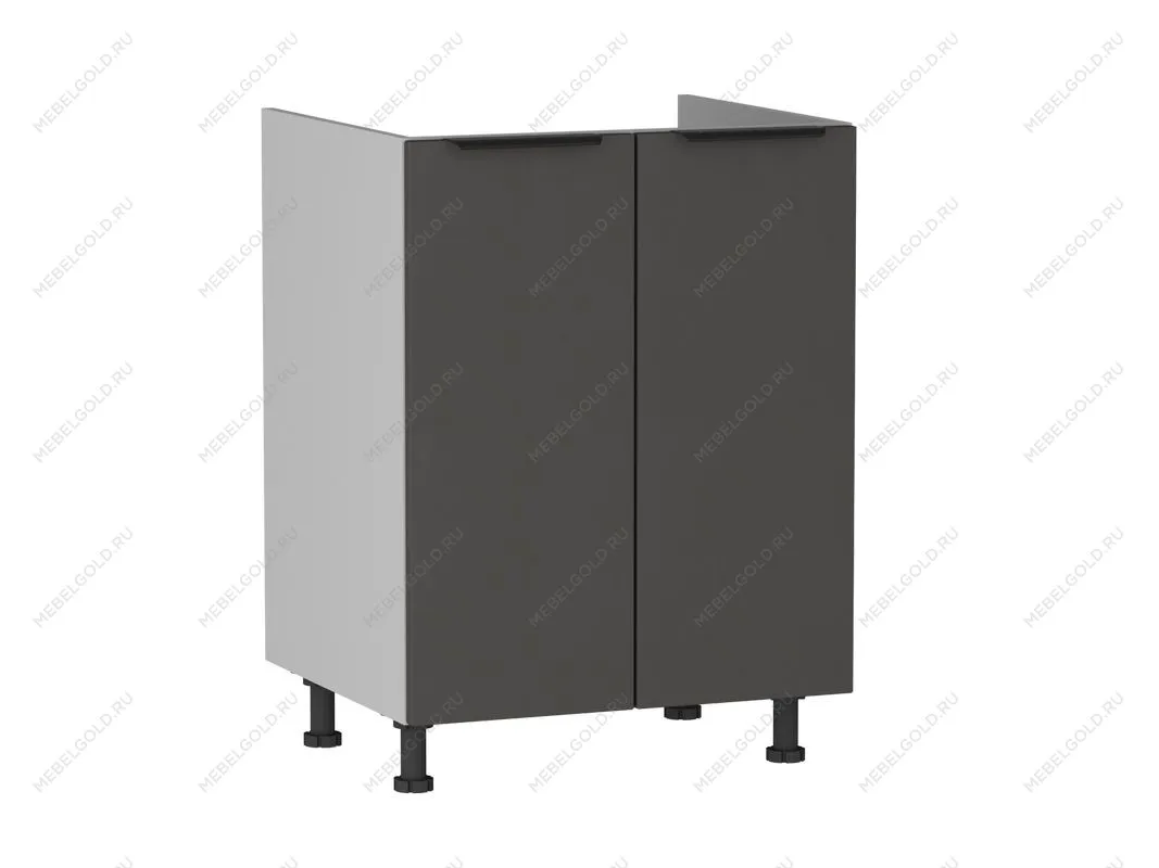Стол под мойку 2-х дверный СМ-60, Ватель (600*520*820) Экокожа Серый, 23310