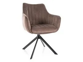 Стул кухонный Signal AZALIA Velvet Bluvel 38 поворотный (капучино/черный)