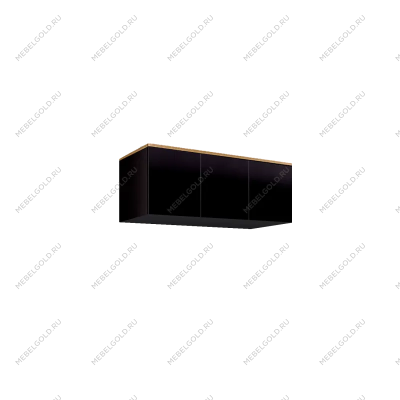 Антресоль для 3-х дверного шкафа Римини (Черный/золото) РМАН-1(3)