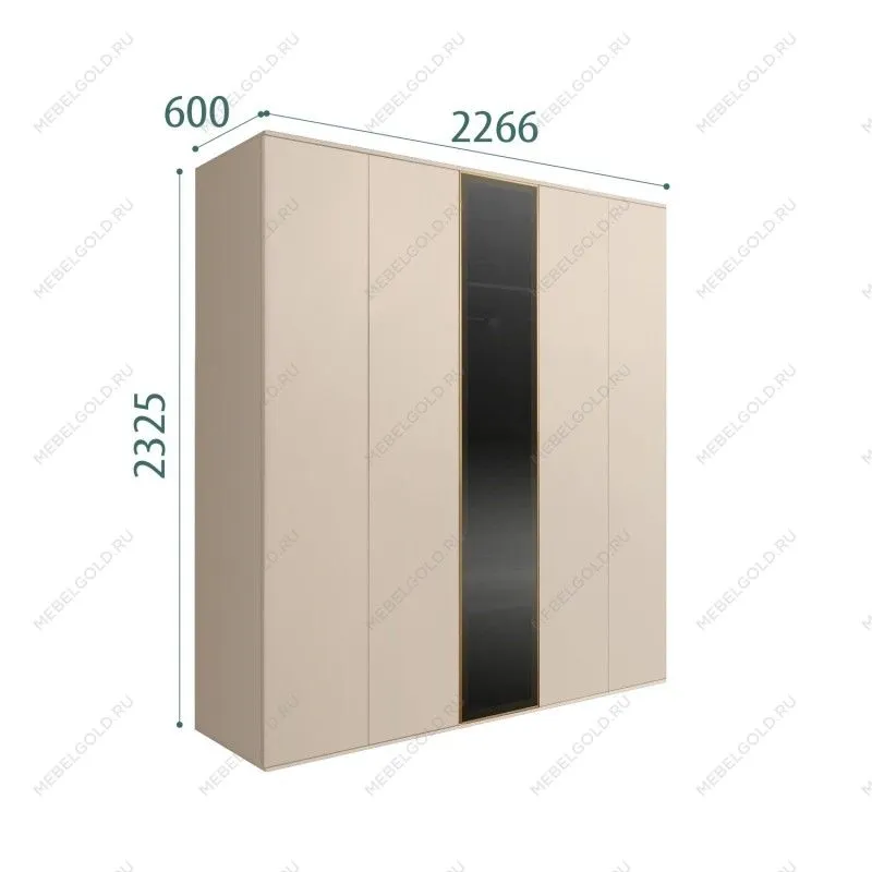 Шкаф 5-ти дв. Bogemia Air (Ваниль/Золото) БМШ2/5(1)