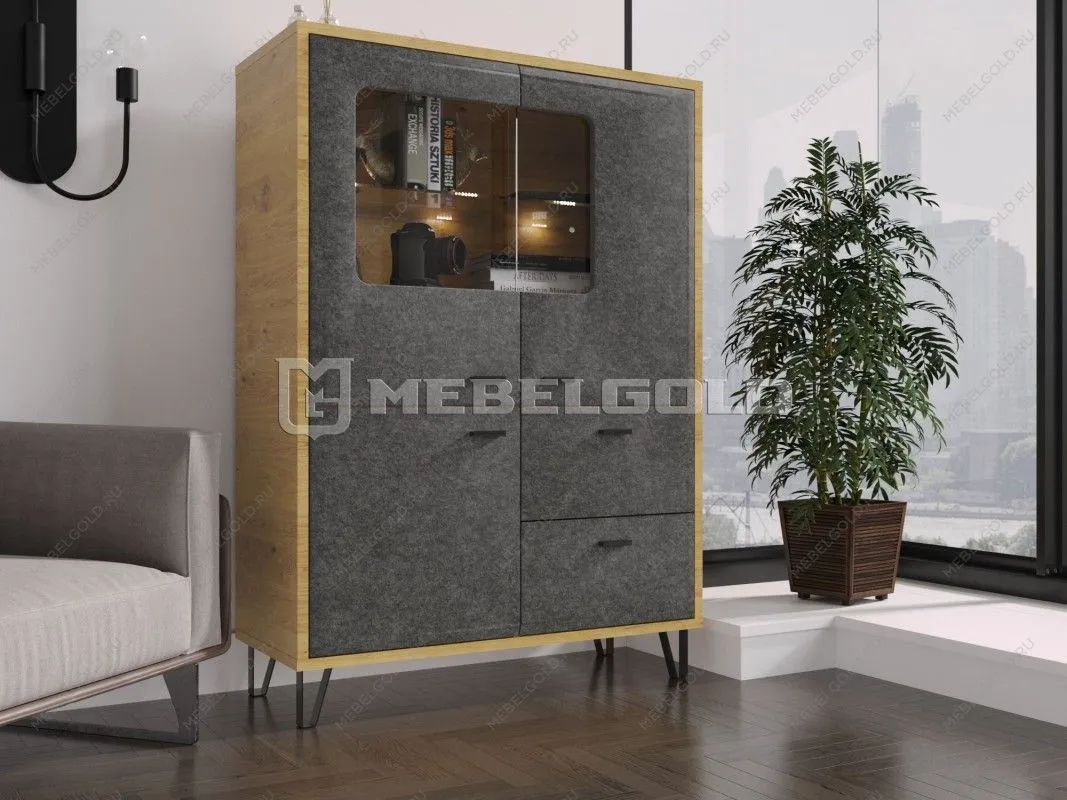 Тумба Грейс KOM2W1D2S с подсветкой | изображение 1