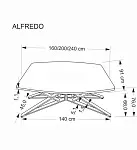 Стол обеденный Halmar ALFREDO 160 (белый мрамор/черный) | изображение 15