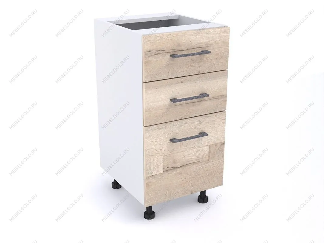 Стол с ящиками СЯ-40 (520), Дублин (400*520*820) Дуб галифакс белый, 21680