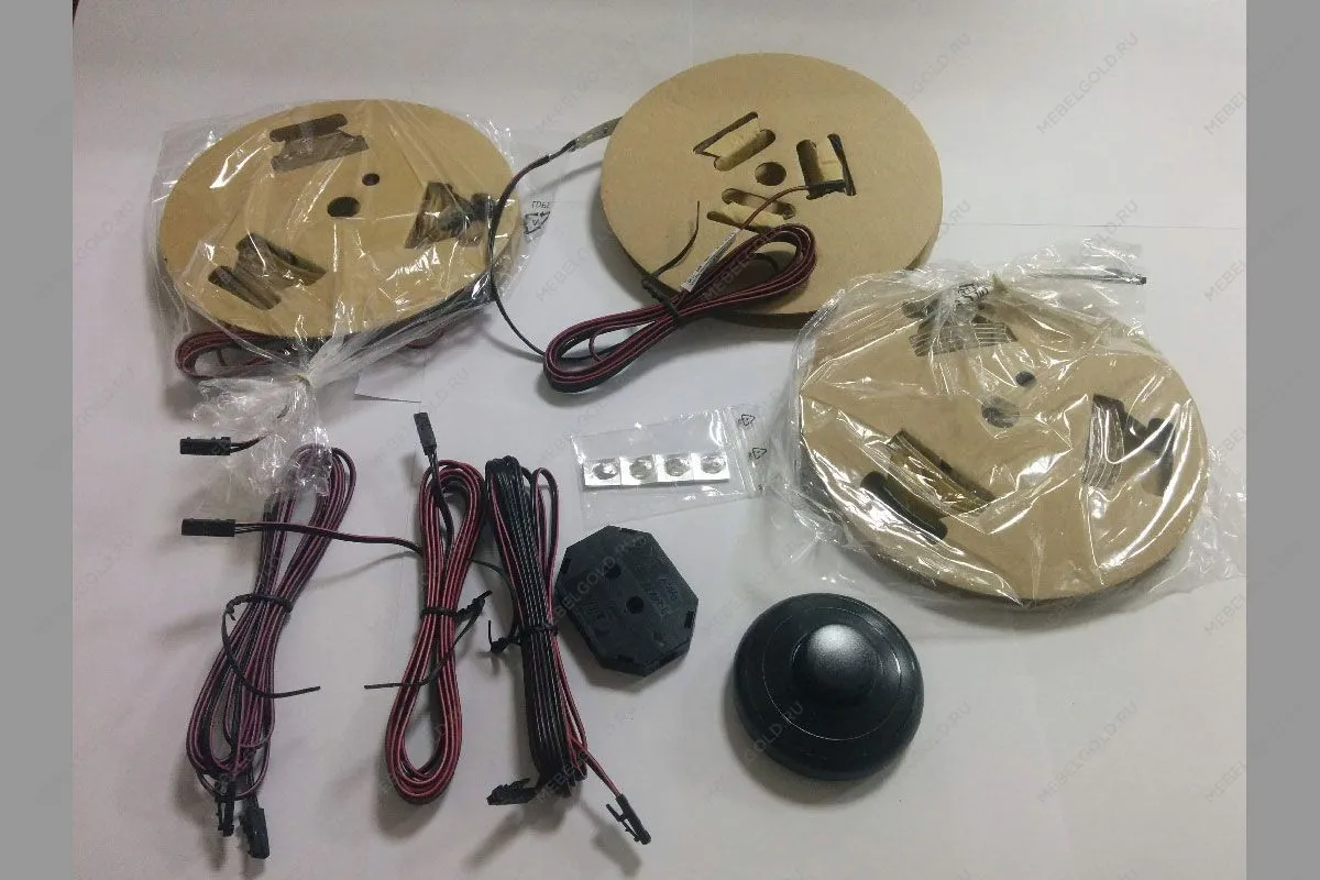 Подсветка для кровати с подъемником JAGGER 3-элементная с ножным выключателем 3MX02-LFL-BC-NOZ