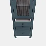 САГА шкаф с витриной 50 МОРУ темно-бирюзовый | изображение 5