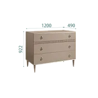 Комод с планкой Римини СОЛО (Мокка/Серебро) РМКМ-3(s)