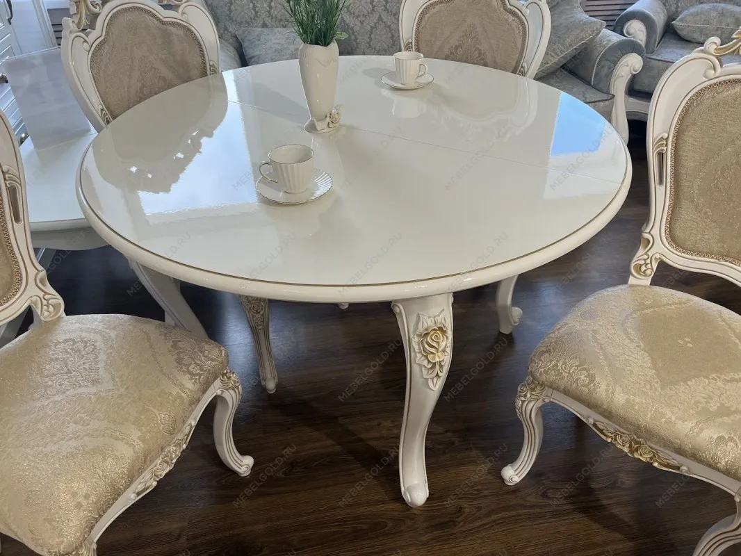 м. Марьина Роща - Стол Натали круглый белый глянец | изображение 7