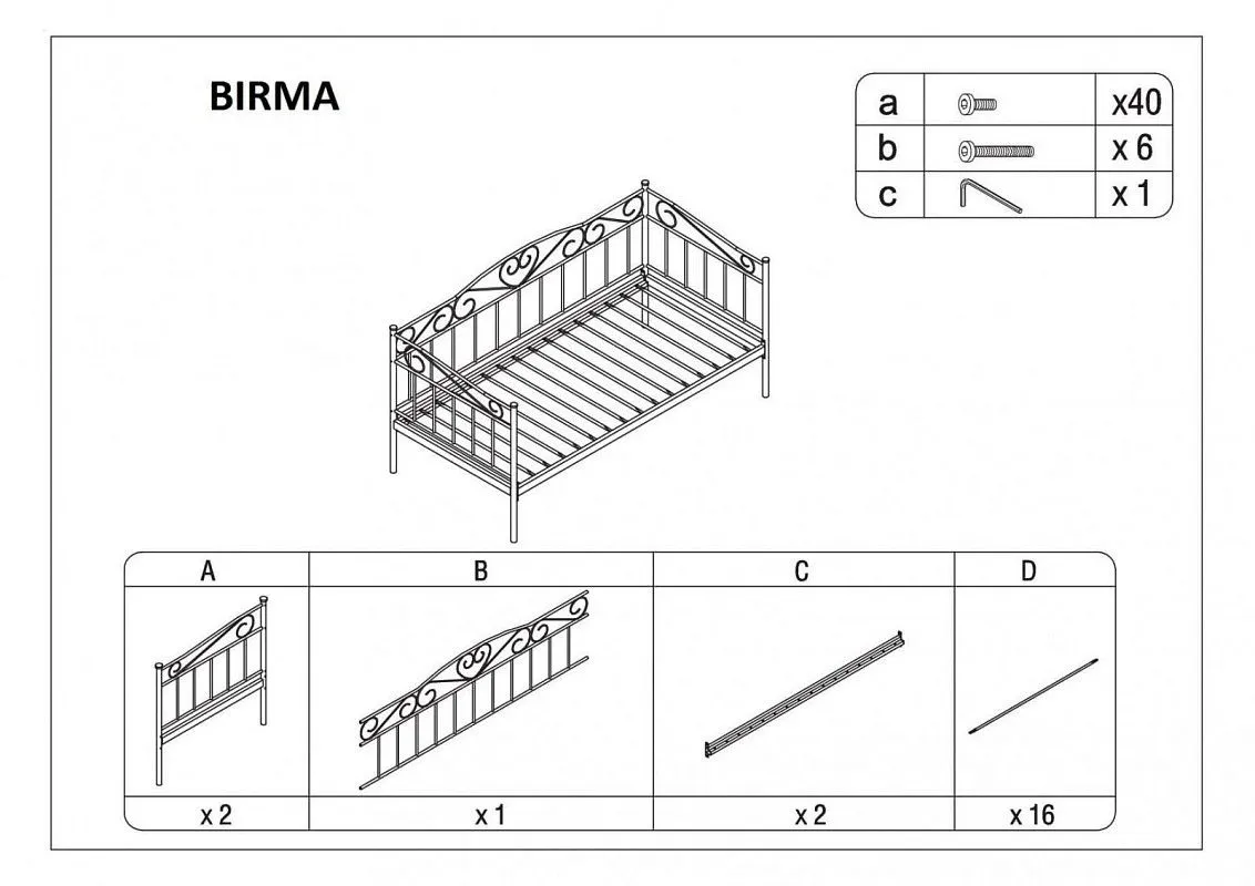 Кровать Signal BIRMA (белый) 90/200 | изображение 1