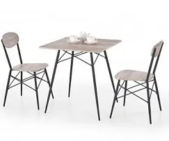 Комплект столовой мебели Halmar KABIR (стол + 2 стула) дуб сан ремо