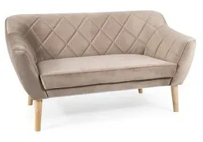 Диван Signal KARO 2 VELVET (темно-бежевый/бук)