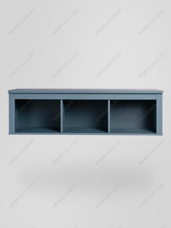 Полка навесная Сага, 3 секции, темно-бирюзовая | изображение 5