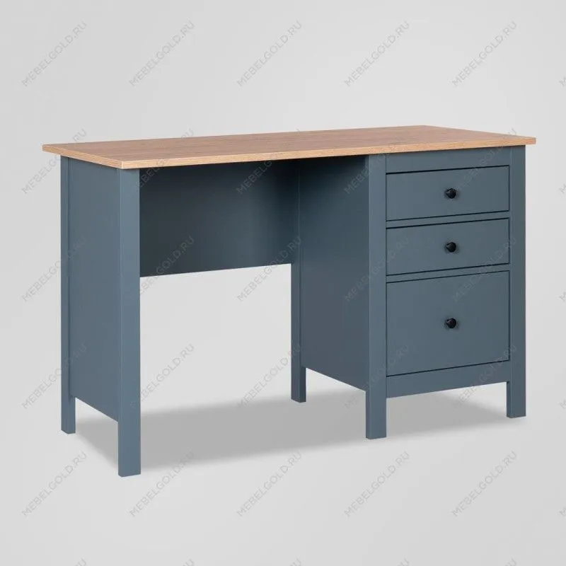 Стол письменный Сага, 120х56, темно-бирюзовый/ясень