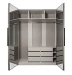 Шкаф Стелла 4-дверный светло серый камень | изображение 2