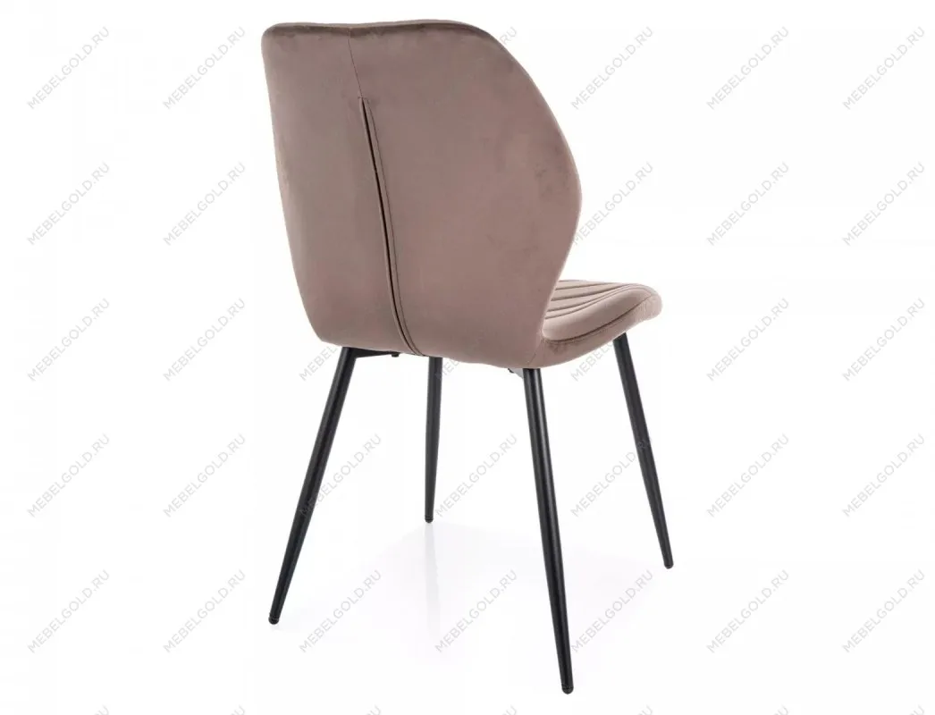 Стул кухонный Signal MIKE Velvet Bluvel 38 (капучино/черный) | изображение 2