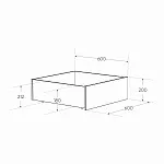 Ящик выкатной для кроватей СИРИУС, 60х60х20 см, дуб сонома | изображение 3