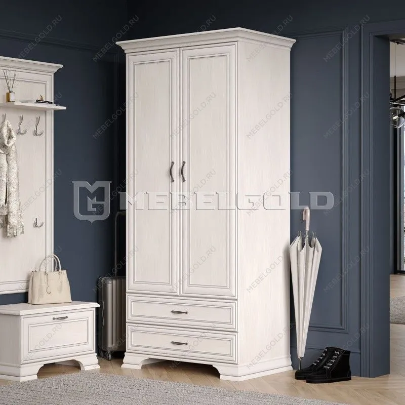 Шкаф 2-створчатый Тиффани 2DG2S вудлайн кремовый | изображение 2