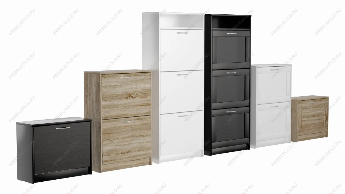 Обувница Сириус с 3 откидными ящиками, 60 х 25 х 143 см, ЛДСП, дуб сонома | изображение 11